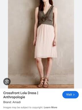 Anthropologie AMADI Lola dress Two tone cross body dress. Large